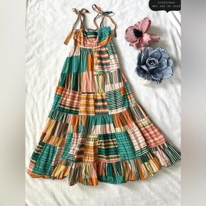 ALÉMAIS Sloane Tiered Midi Dress AUS 10